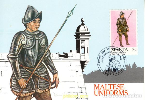 Sellos: 787002 MNH MALTA 1987 UNIFORMES MILITARES