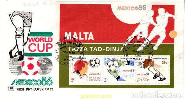 Sellos: 786997 MNH MALTA 1986 COPA DEL MUNDO DE FUTBOL. MEXICO-86