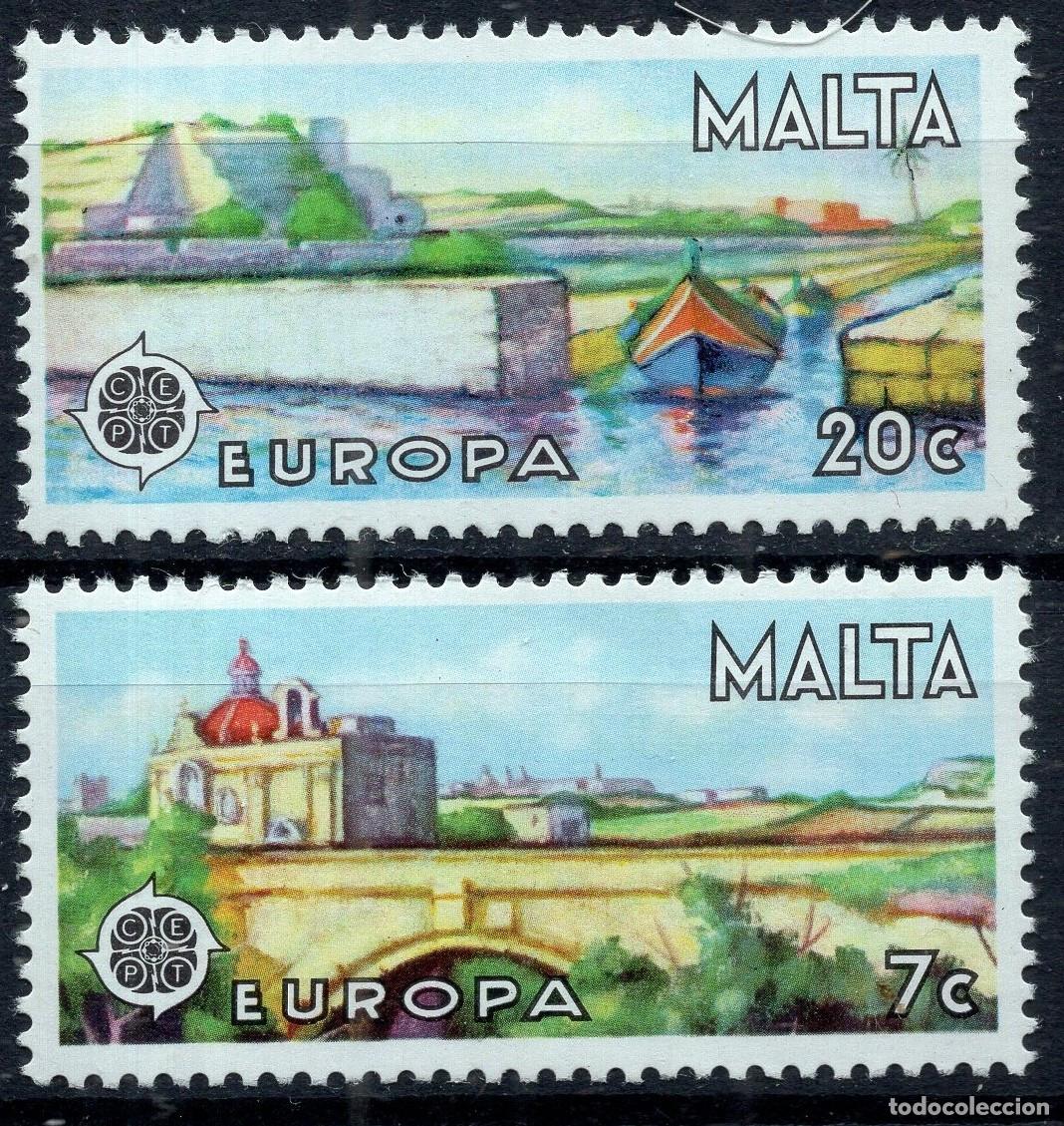 Sellos: MALTA 1977 STAMP MICHEL MT 554-555