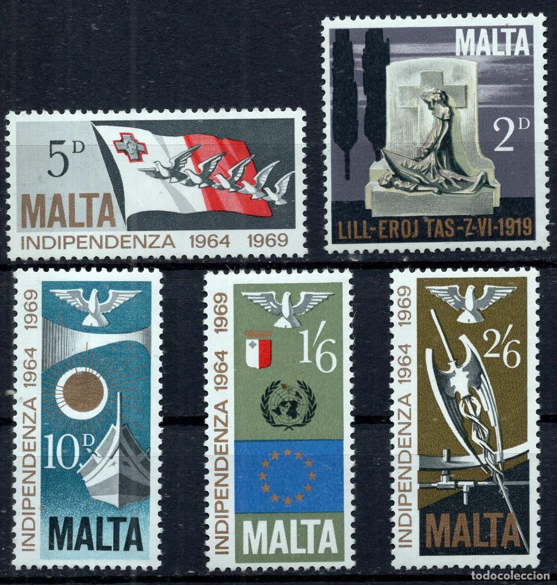 Sellos: MALTA 1969 STAMP MICHEL MT 393-397