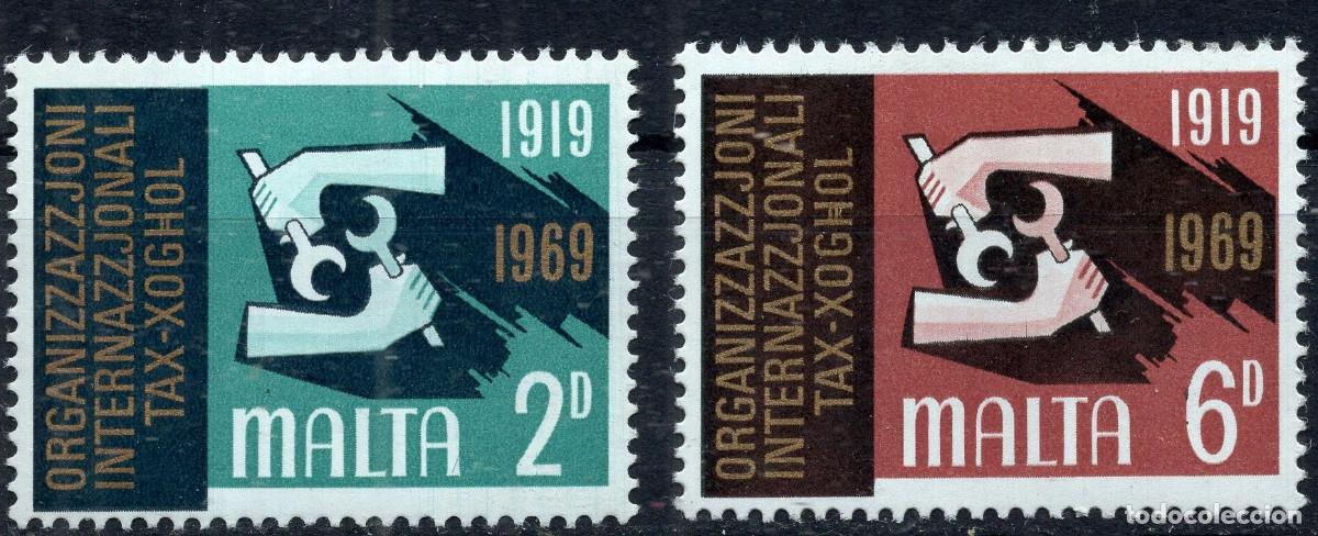 Sellos: MALTA 1969 STAMP MICHEL MT 387-388
