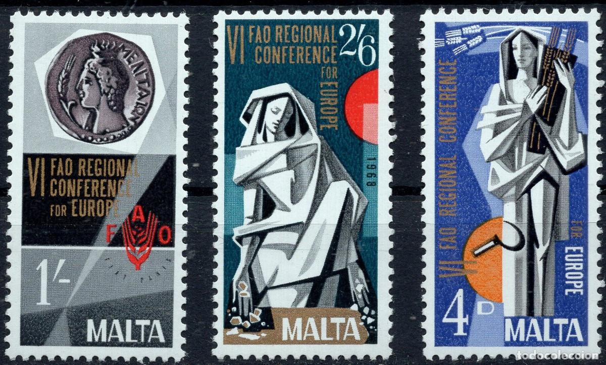 Sellos: MALTA 1968 STAMP MICHEL MT 383-385