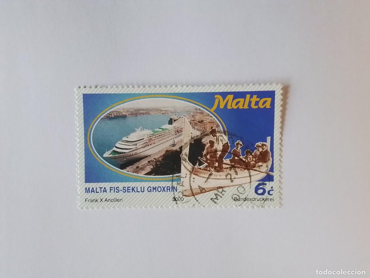 Sellos: A&Ntilde;O 2000 MALTA SELLO USADO