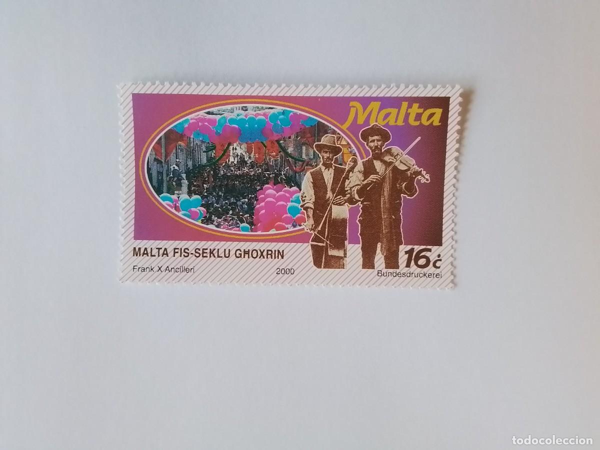 Sellos: A&Ntilde;O 2000 MALTA SELLO USADO