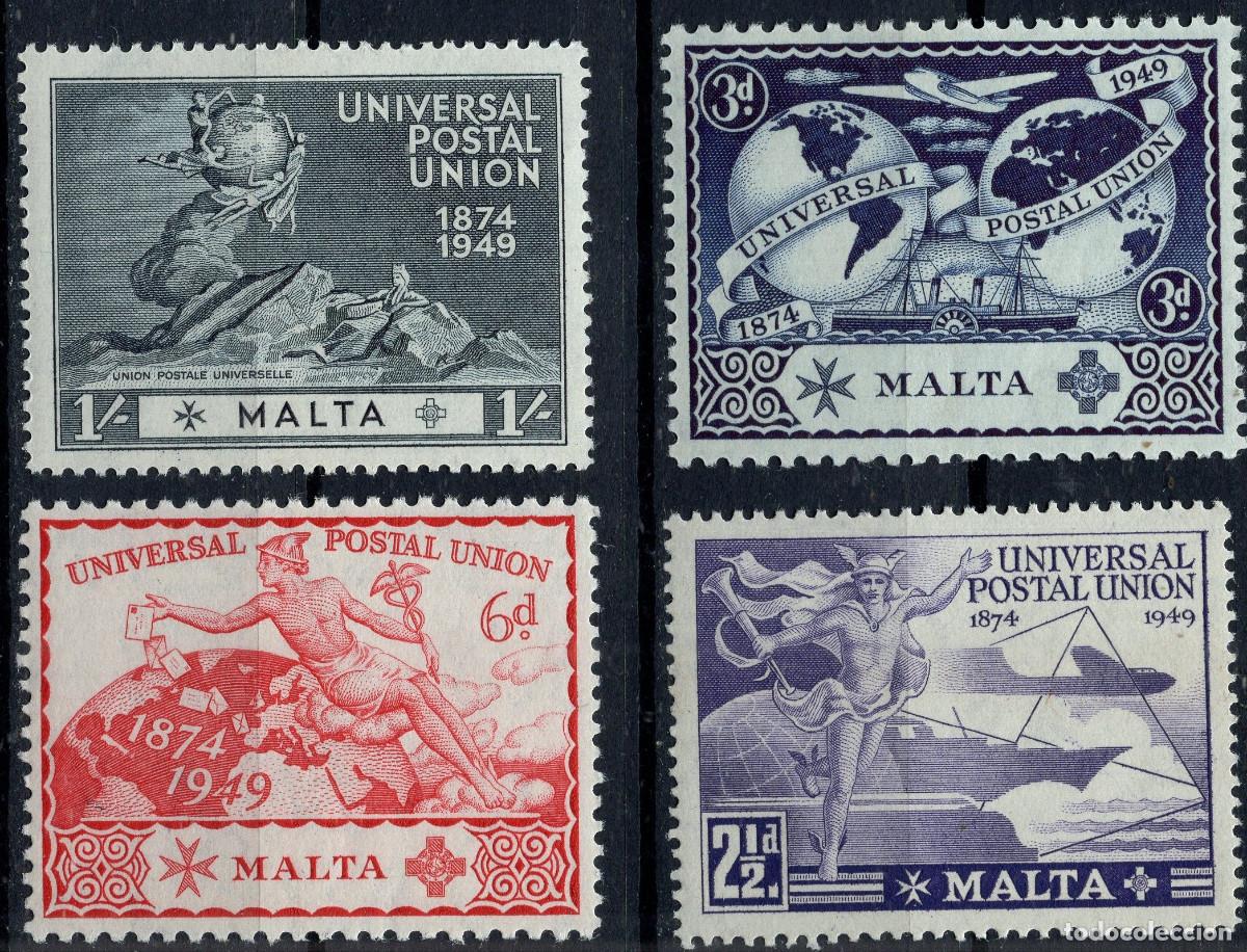 Sellos: MALTA 1949 STAMP MICHEL MT 216-219
