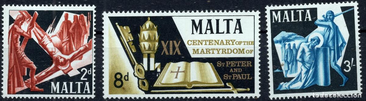 Sellos: MALTA 1967 STAMP MICHEL MT 353-355