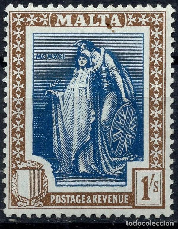 Sellos: MALTA 1922 STAMP MICHEL MT 91