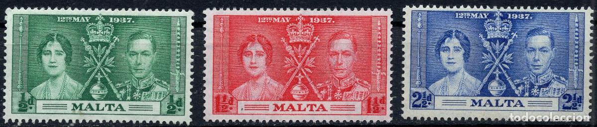 Sellos: MALTA 1937 STAMP MICHEL MT 173-175