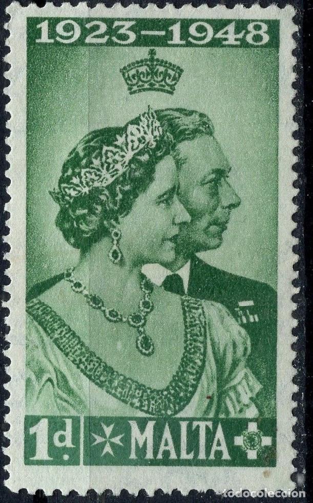 Sellos: MALTA 1949 STAMP MICHEL MT 214