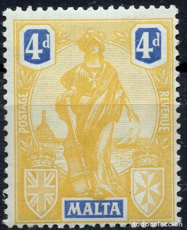 Sellos: MALTA 1922 STAMP MICHEL MT 89