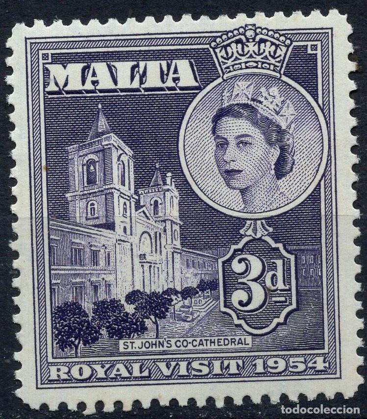 Sellos: MALTA 1954 STAMP MICHEL MT 233