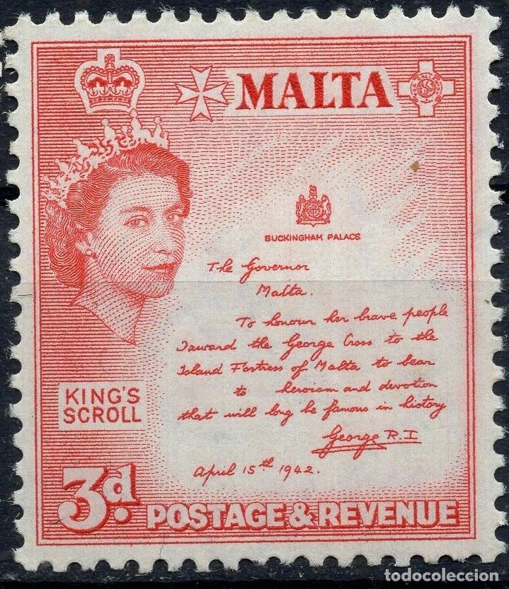 Sellos: MALTA 1956 STAMP MICHEL MT 243