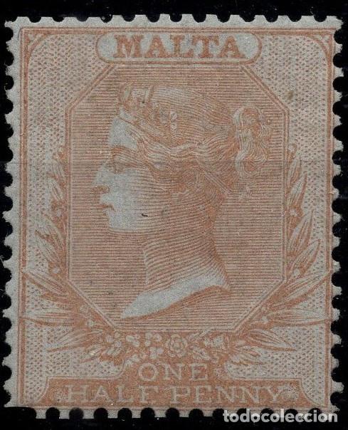 Sellos: MALTA 1863 STAMP MICHEL MT 2B