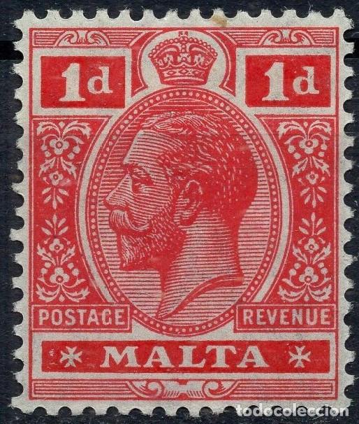 Sellos: MALTA 1914 STAMP MICHEL MT 43A