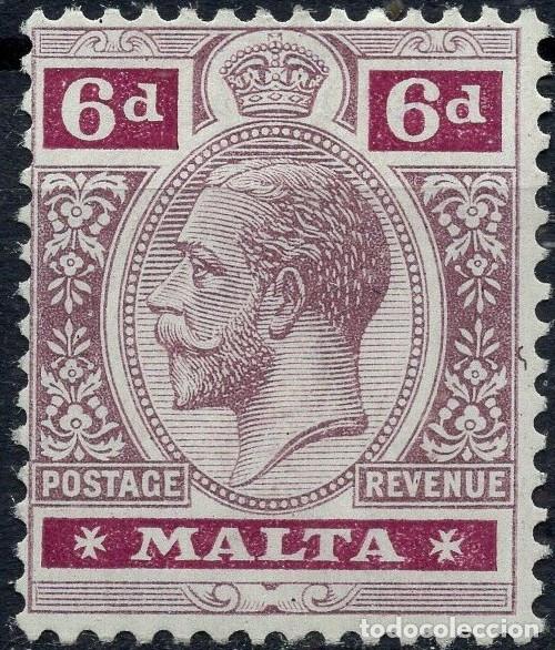 Sellos: MALTA 1914 STAMP MICHEL MT 48A
