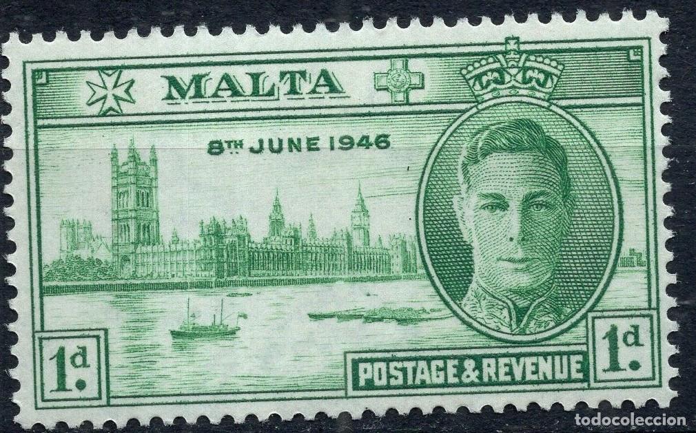 Sellos: MALTA 1946 STAMP MICHEL MT 197