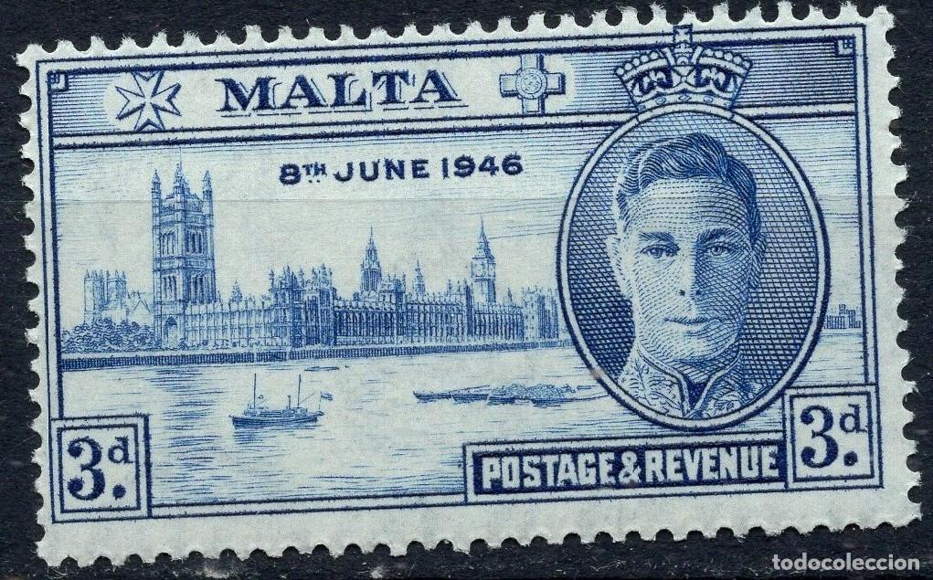 Sellos: MALTA 1946 STAMP MICHEL MT 198