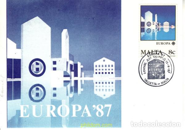 Sellos: 787677 MNH MALTA 1987 EUROPA CEPT. ARQUITECTURA MODERNA