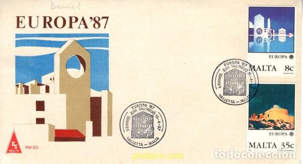 Sellos: 787678 MNH MALTA 1987 EUROPA CEPT. ARQUITECTURA MODERNA