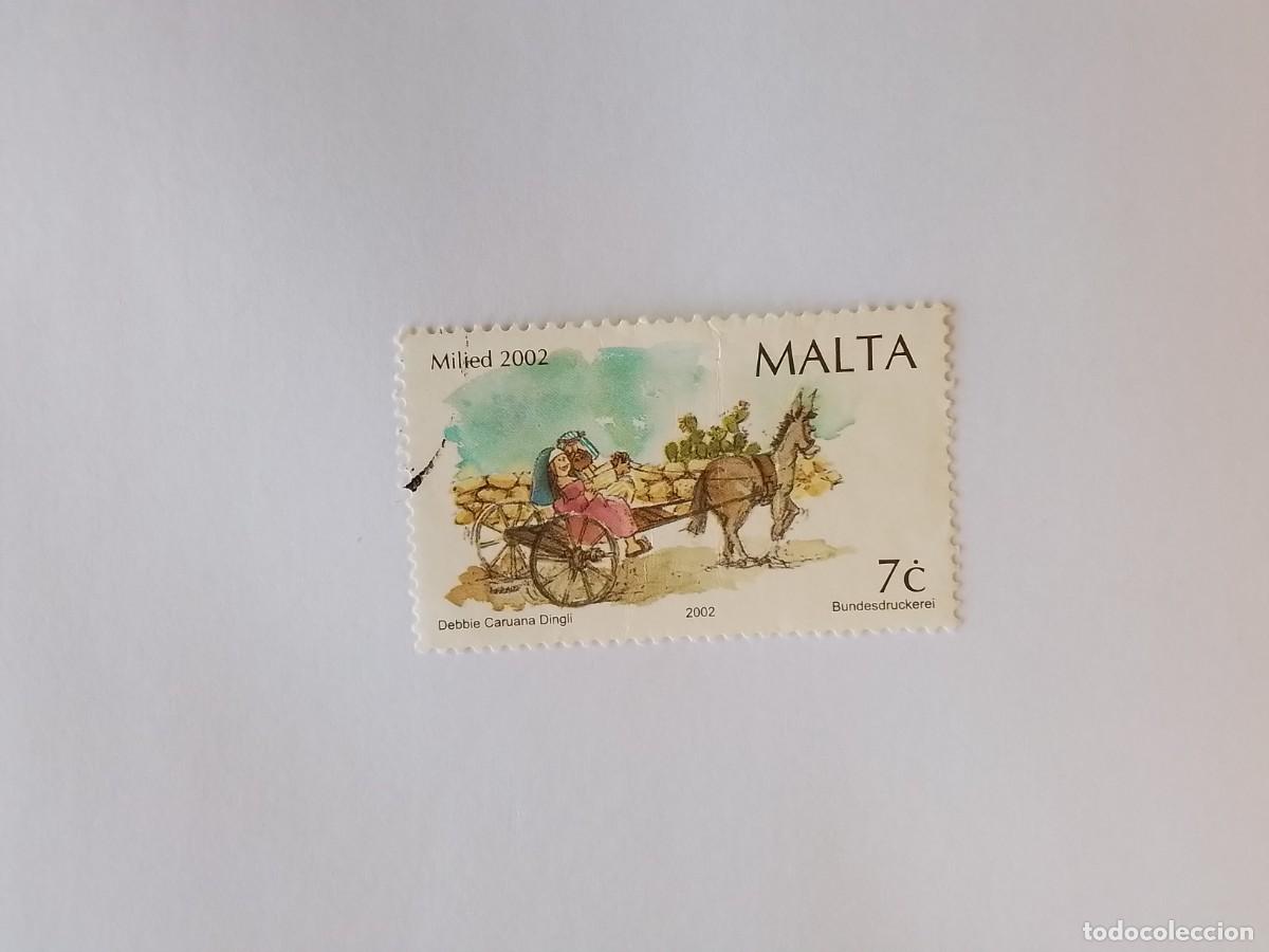 Sellos: A&Ntilde;O 2002 MALTA SELLO USADO