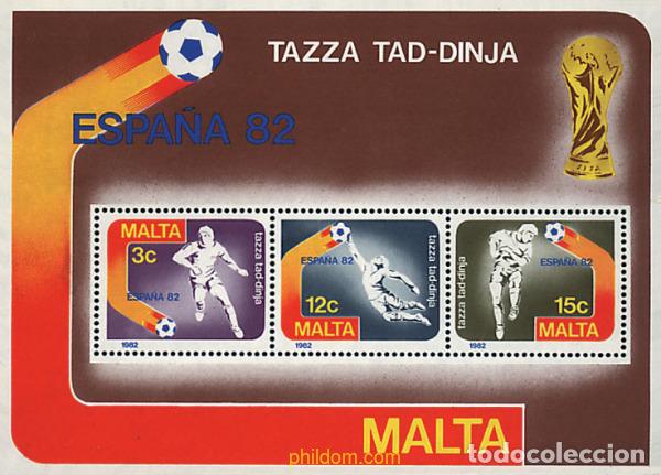 Francobolli: 67596 MNH MALTA 1982 COPA DEL MUNDO DE FUTBOL. ESPA&Ntilde;A-82