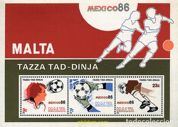 Francobolli: 67603 MNH MALTA 1986 COPA DEL MUNDO DE FUTBOL. MEXICO-86