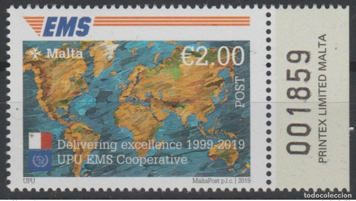 Francobolli: Malta 2019 Mi.? Edici&oacute;n conjunta vig&eacute;simo aniversario EMS UPU