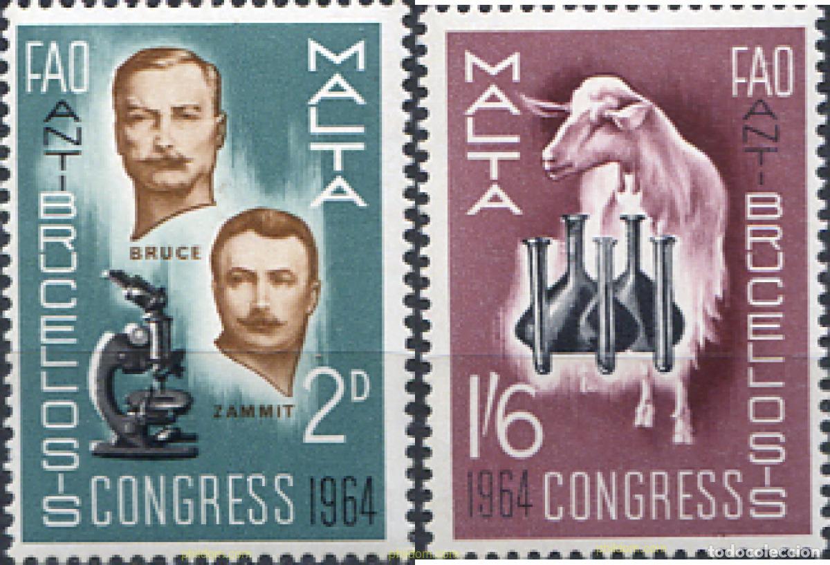 Sellos: 67580 MNH MALTA 1964 CONGRESO DE LA LUCHA CONTRA LA FIEBRE DE MALTA