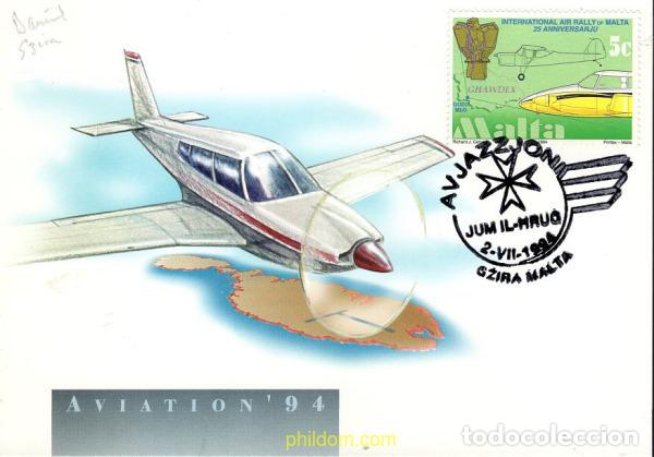 Sellos: 678047 MNH MALTA 1994 25 ANIVERSARIO DEL RALLY AEREO INTERNACIONAL DE MALTA.