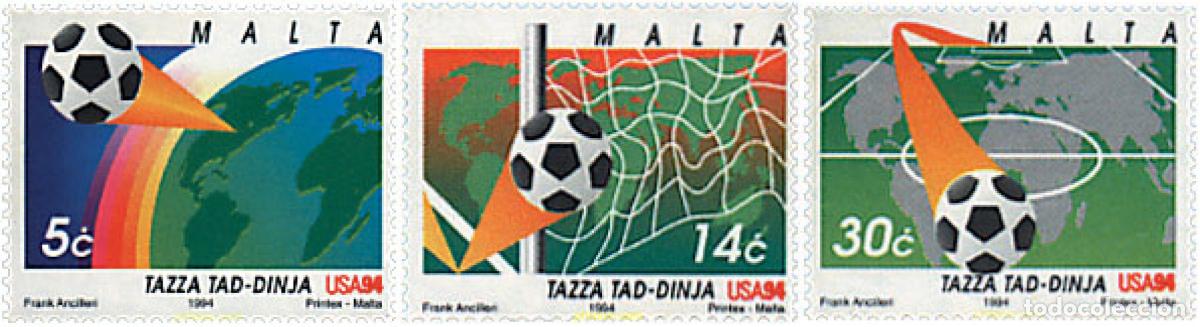 Sellos: 67616 MNH MALTA 1994 COPA DEL MUNDO DE FUTBOL. USA-94