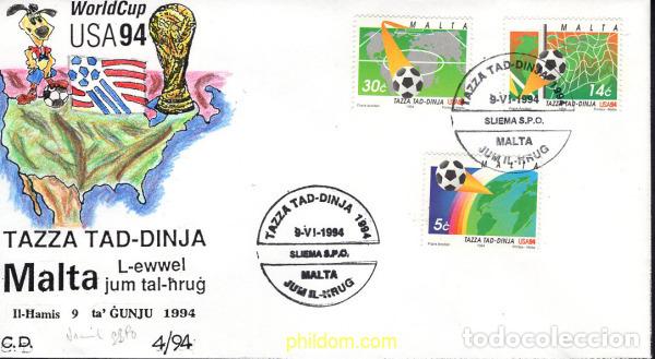 Sellos: 385726 MNH MALTA 1994 COPA DEL MUNDO DE FUTBOL. USA-94