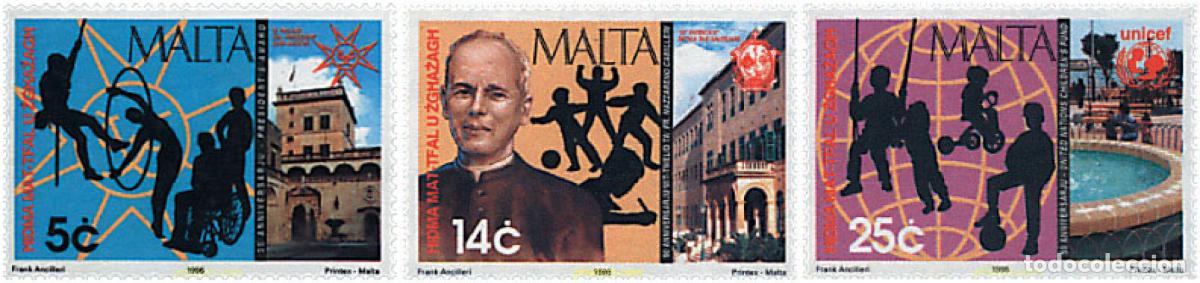 Sellos: 67621 MNH MALTA 1996 OBRAS PARA LOS NI&Ntilde;OS