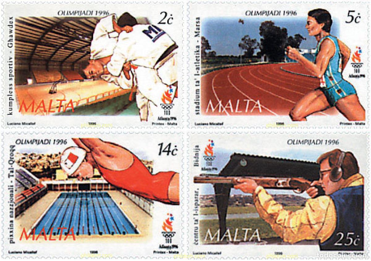 Sellos: 67620 MNH MALTA 1996 26 JUEGOS OLIMPICOS VERANO ATLANTA 1996
