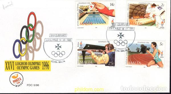 Sellos: 386296 MNH MALTA 1996 26 JUEGOS OLIMPICOS VERANO ATLANTA 1996