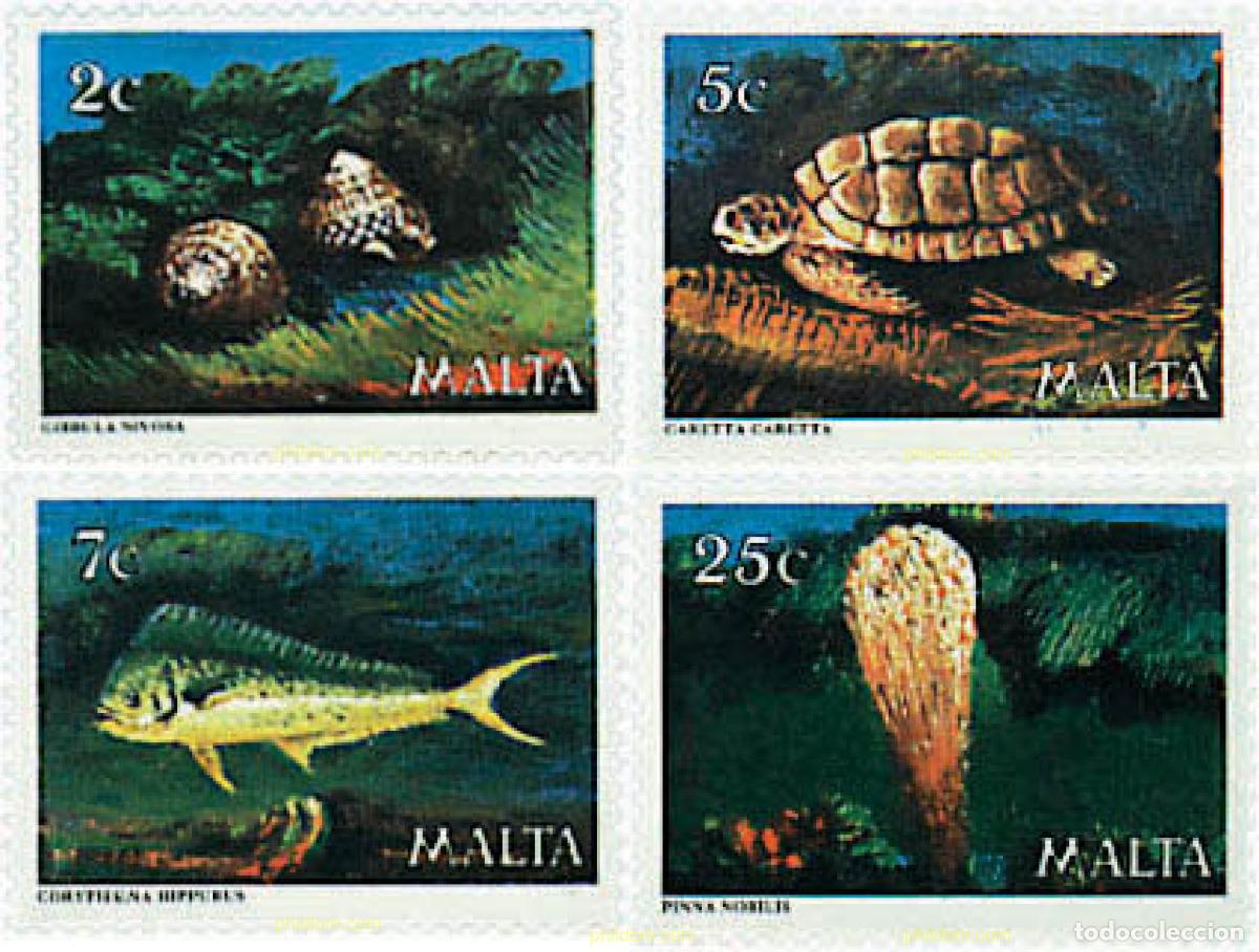Sellos: 67592 MNH MALTA 1979 FAUNA MARINA