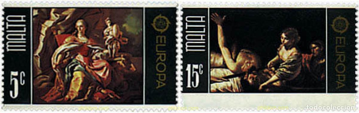 Sellos: 80457 MNH MALTA 1975 EUROPA CEPT. PINTURAS