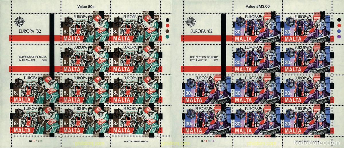 Sellos: 8934 MNH MALTA 1982 EUROPA CEPT. HISTORIA