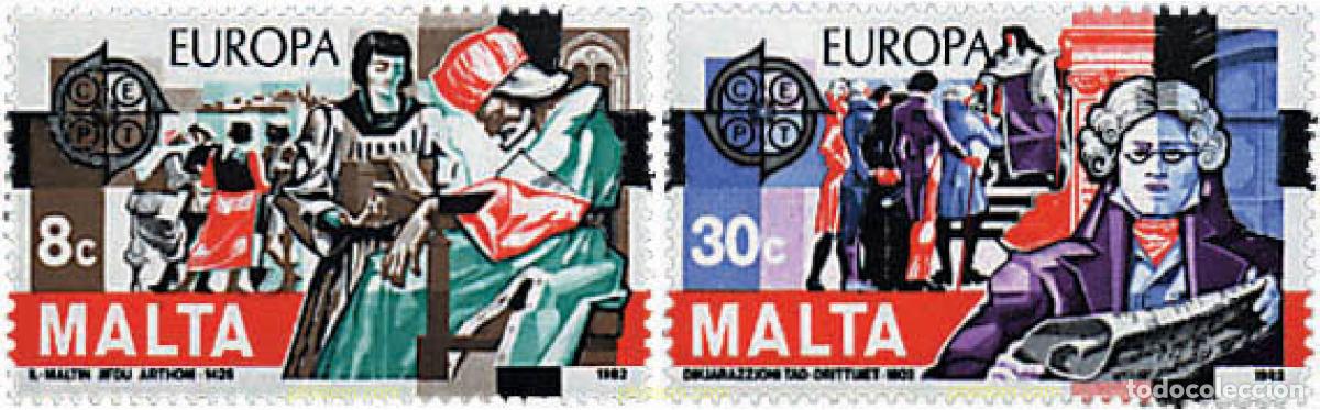Sellos: 77236 MNH MALTA 1982 EUROPA CEPT. HISTORIA