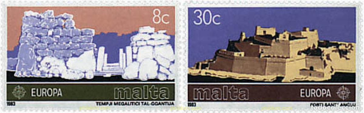 Sellos: 62527 MNH MALTA 1983 EUROPA CEPT. GRANDES OBRAS DE LA HUMANIDAD
