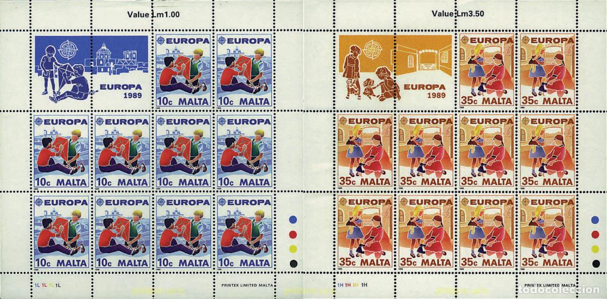 Sellos: 8994 MNH MALTA 1989 EUROPA CEPT. JUEGOS INFANTILES