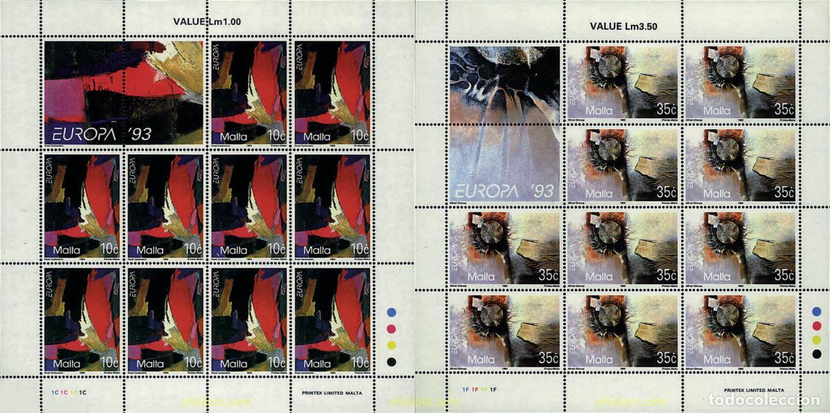 Briefmarken: 9044 MNH MALTA 1993 EUROPA CEPT. ARTE CONTEMPORANEO
