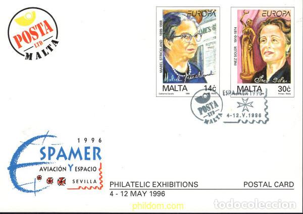 Sellos: 678084 MNH MALTA 1996 EUROPA CEPT. MUJERES CELEBRES