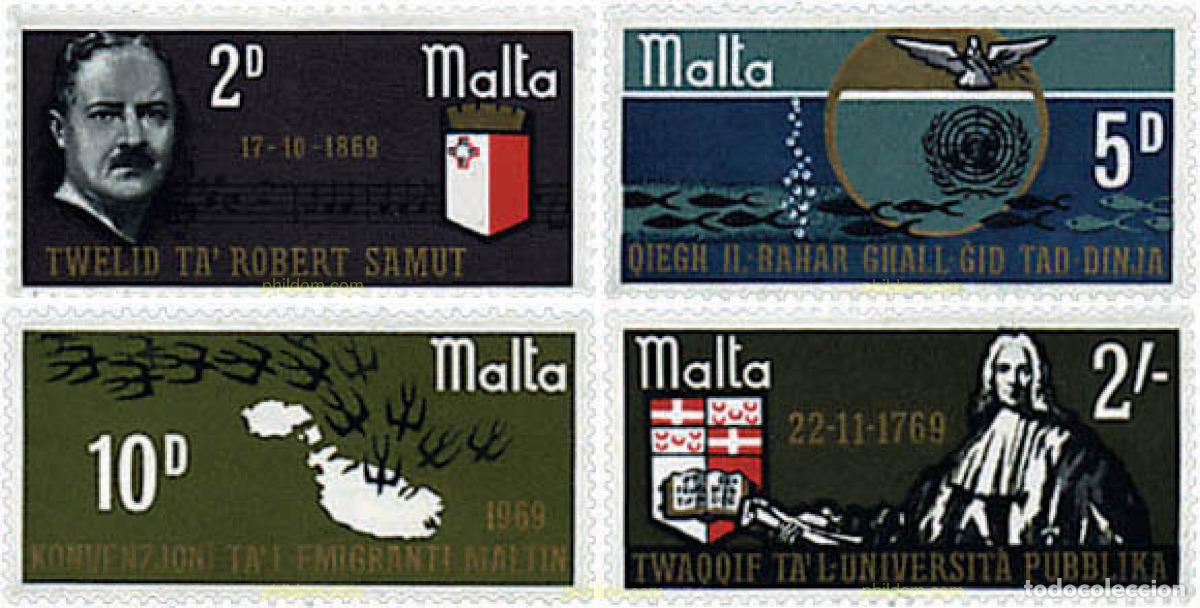 Sellos: 67582 MNH MALTA 1969 EVENTOS
