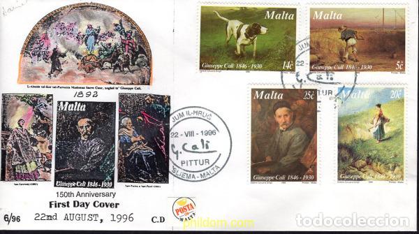 Sellos: 402803 MNH MALTA 1996 150 ANIVERSARIO DEL NACIMIENTO DE GUISEPPE CALI