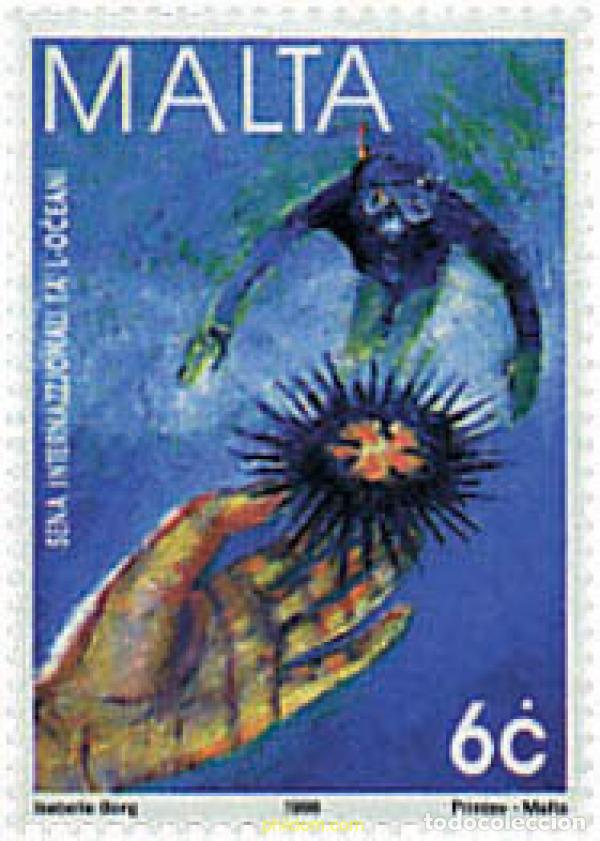 Sellos: 663639 MNH MALTA 1998 A&Ntilde;O INTERNACIONAL DE LOS OCEANOS
