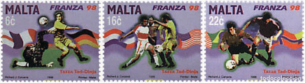 Sellos: 67737 MNH MALTA 1998 COPA DEL MUNDO DE FUTBOL. FRANCIA-98
