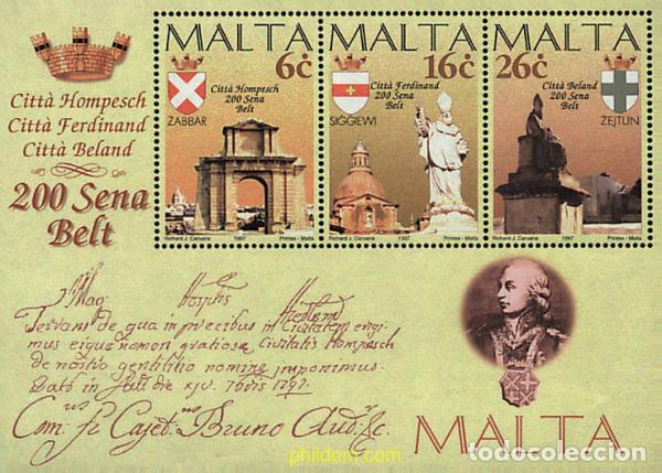 Sellos: 35848 MNH MALTA 1997 BICENTENARIO DE CIUDADES MALTESAS