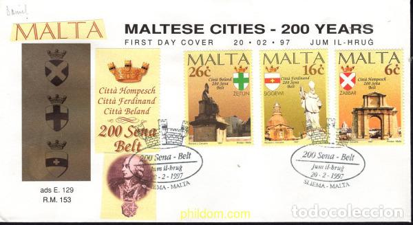Sellos: 25296 MNH MALTA 1997 BICENTENARIO DE CIUDADES MALTESAS