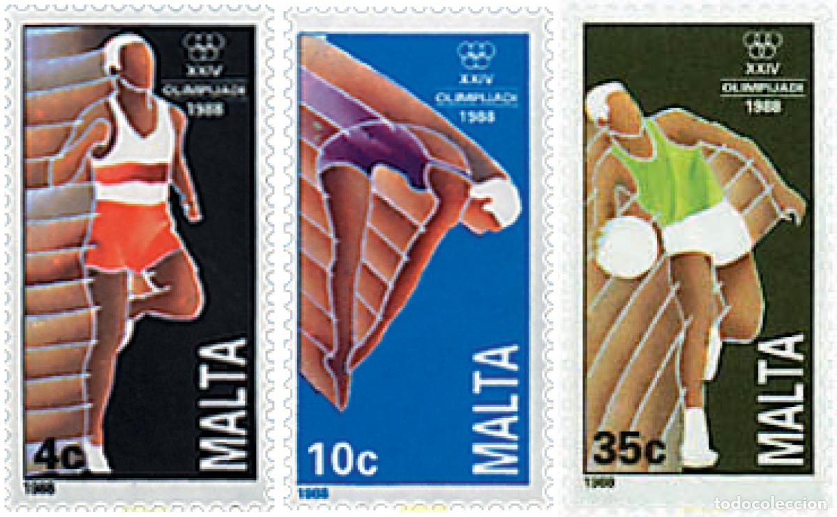 Sellos: 67607 MNH MALTA 1988 24 JUEGOS OLIMPICOS VERANO SEUL 1988