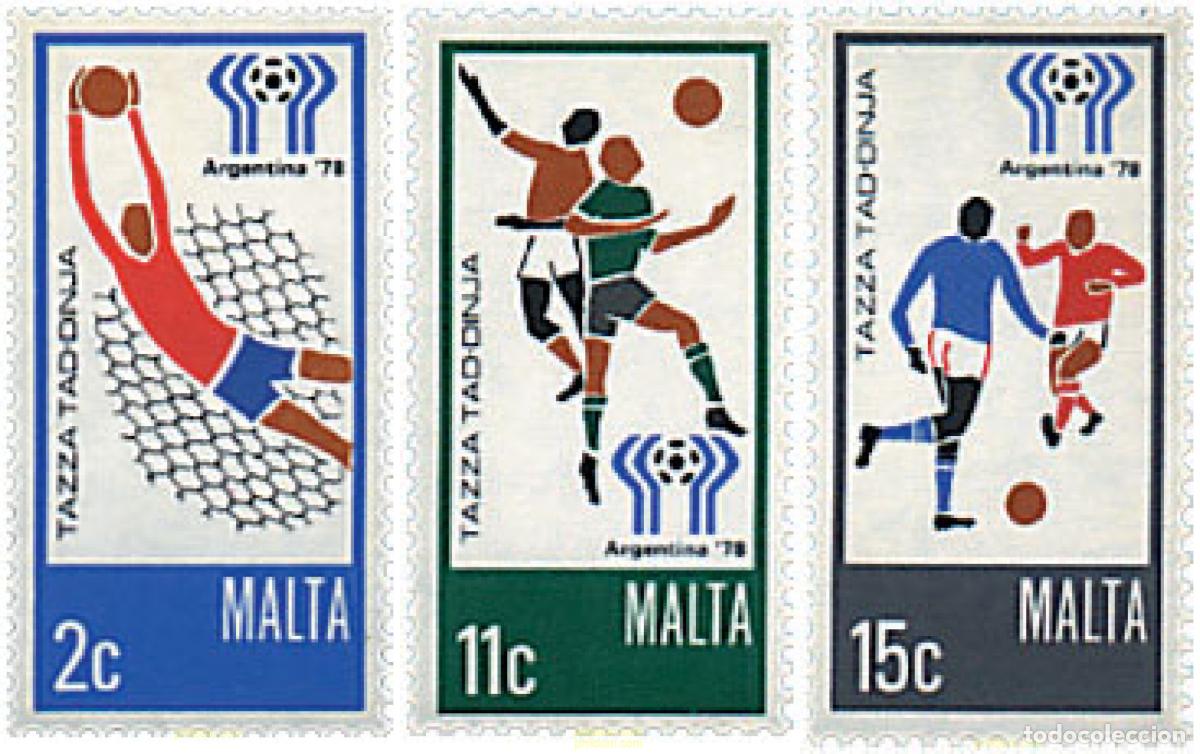 Sellos: 67587 MNH MALTA 1978 COPA DEL MUNDO DE FUTBOL. ARGENTINA-78